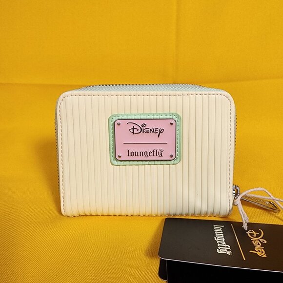 Loungefly Disney Lilo and Stitch Angel Corduroy Pastel Color Block Zip Wallet - Picture 5 of 13